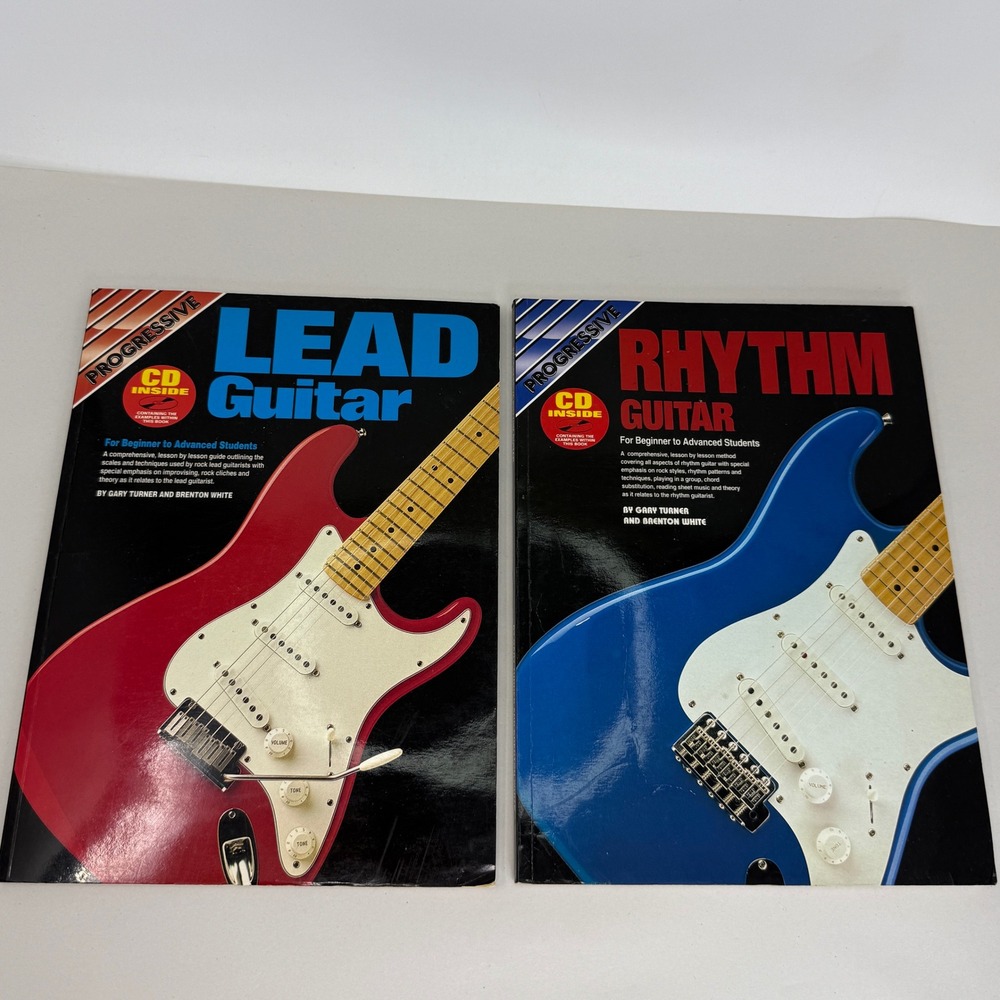 Progressive Lead and Rhythm Guitar Books with CDs Gary Turner Brenton White Set